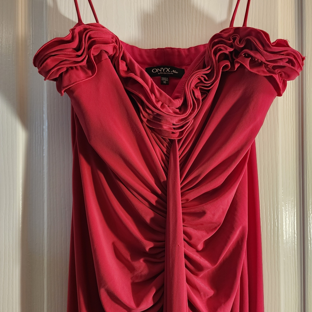 Onyx Nite Vibrant Fuschia Pink Dress - Picture 2 of 5